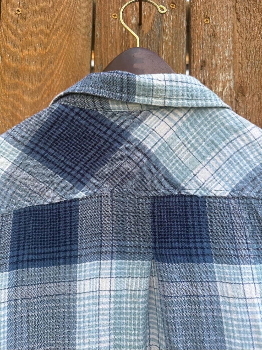 North River Women’s Blue Plaid Soft Flannel Casual Button Down Shirt Medium - Picture 10 of 11